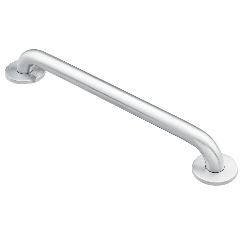 Moen barra frontal 24 pulgadas mostrando soporte robusto