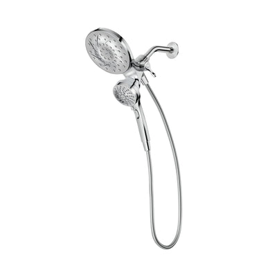 Moen handheld close-up highlighting spray selector and ergonomic grip for control