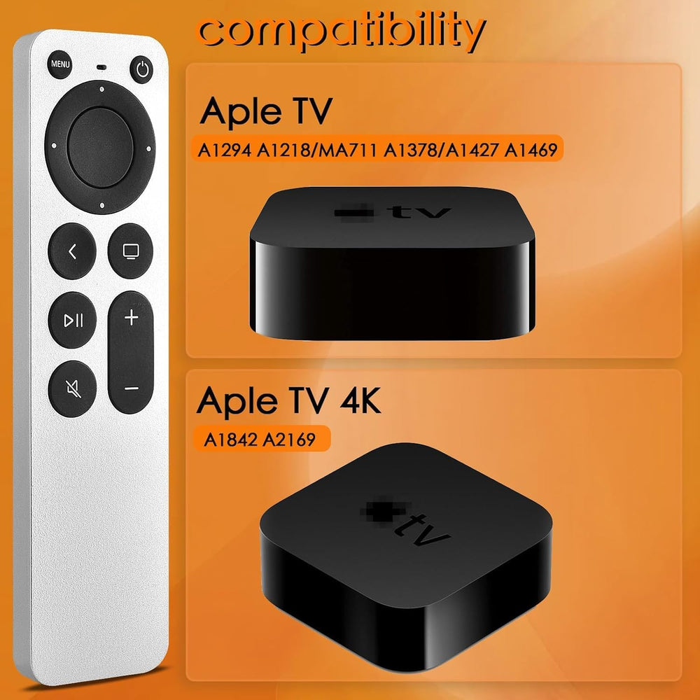 MOILDRH mando en uso frente a Apple TV demostrando compatibilidad clara