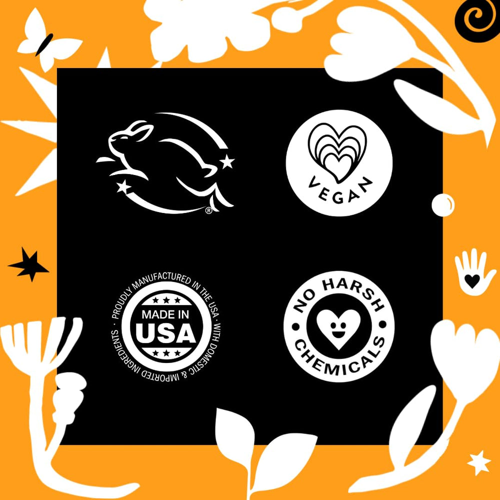 Molly's Suds etiqueta con ingredientes y certificación Leaping Bunny para confianza
