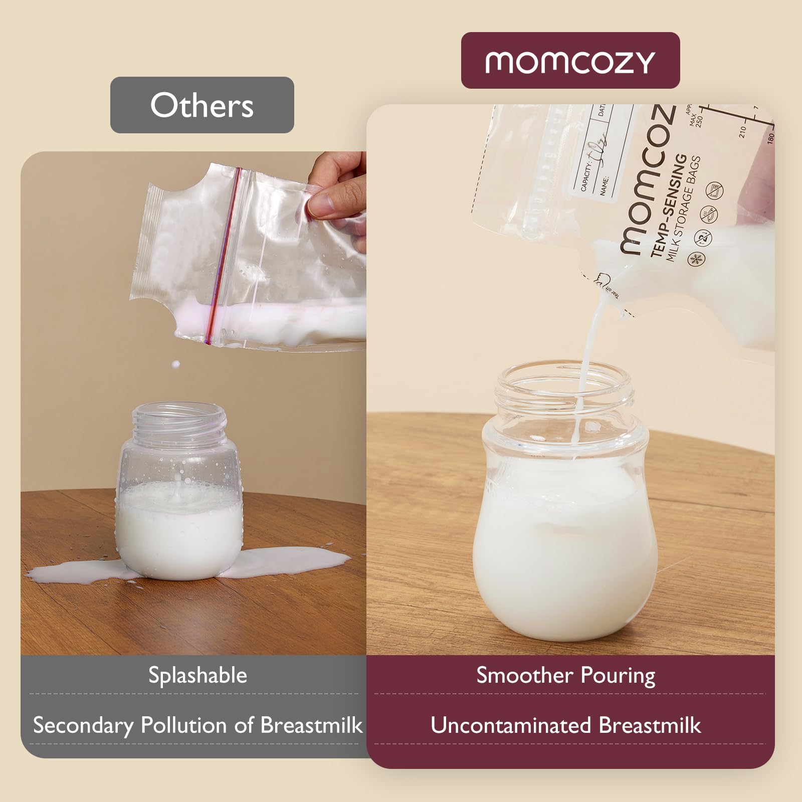 Momcozy cierre doble y costuras reforzadas para protección contra fugas