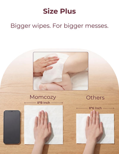 Momcozy tapa pop-up y sello resellable mantienen frescura por más tiempo