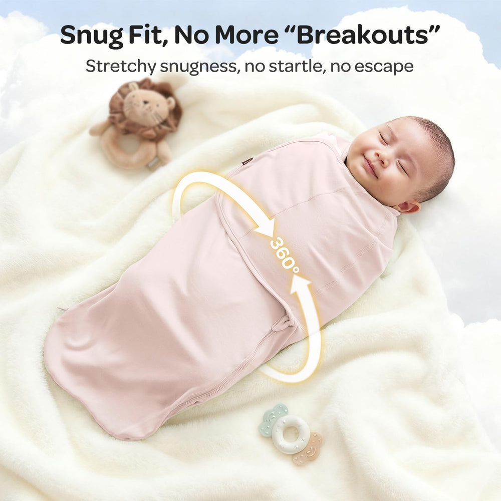Momcozy comparación de tamaño del swaddle para 0-3 meses en escala
