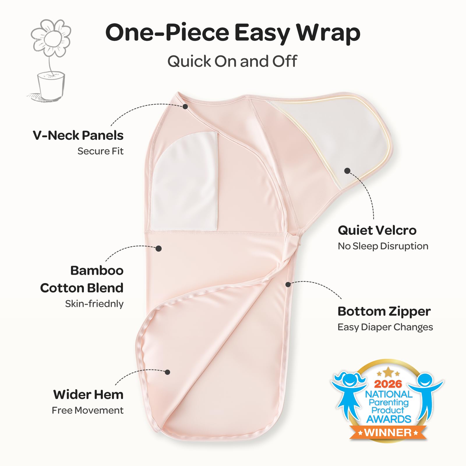 Momcozy tejido de bambú y algodón, suave y transpirable para piel sensible