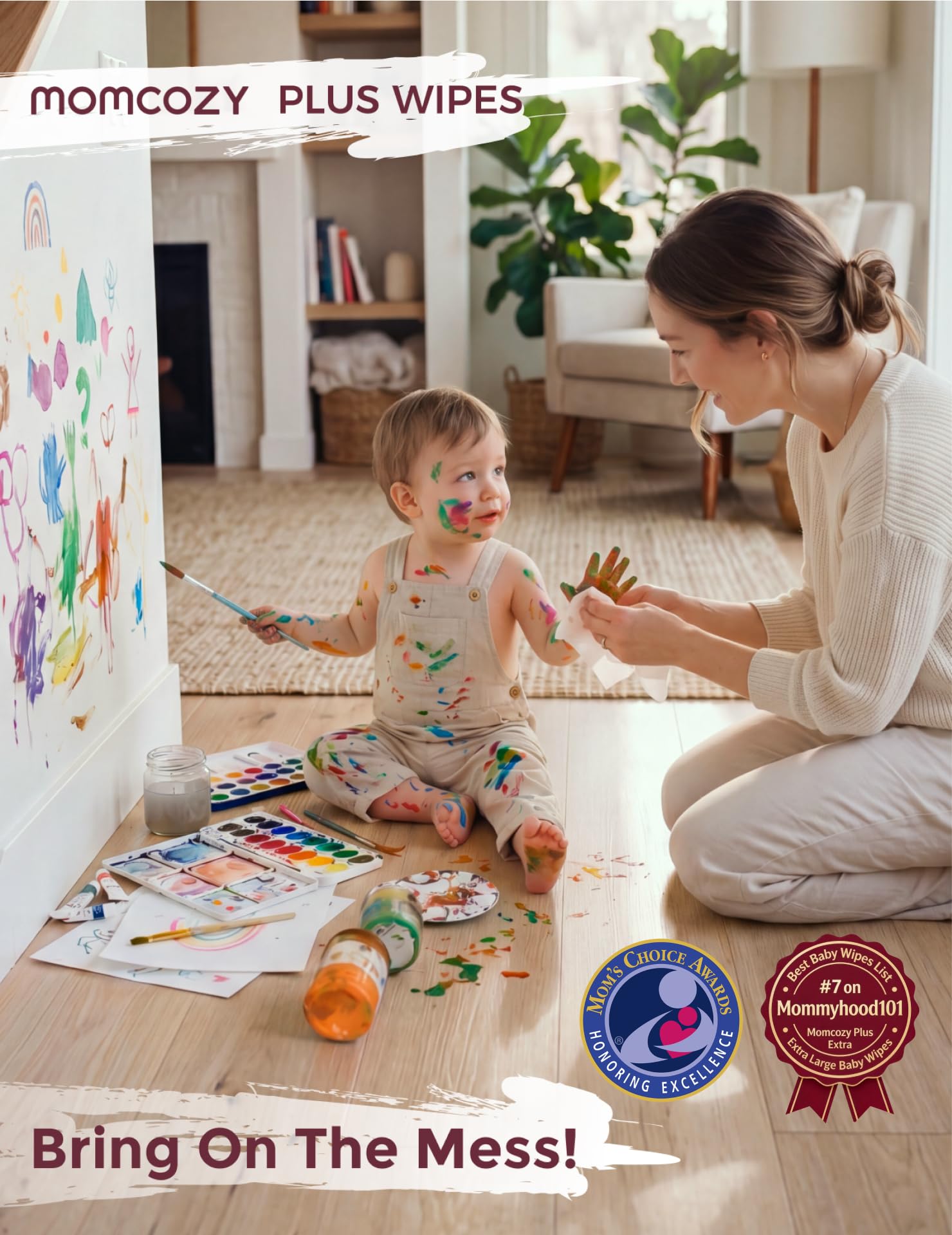 Momcozy textura en relieve de la toallita para limpieza eficaz sin irritar