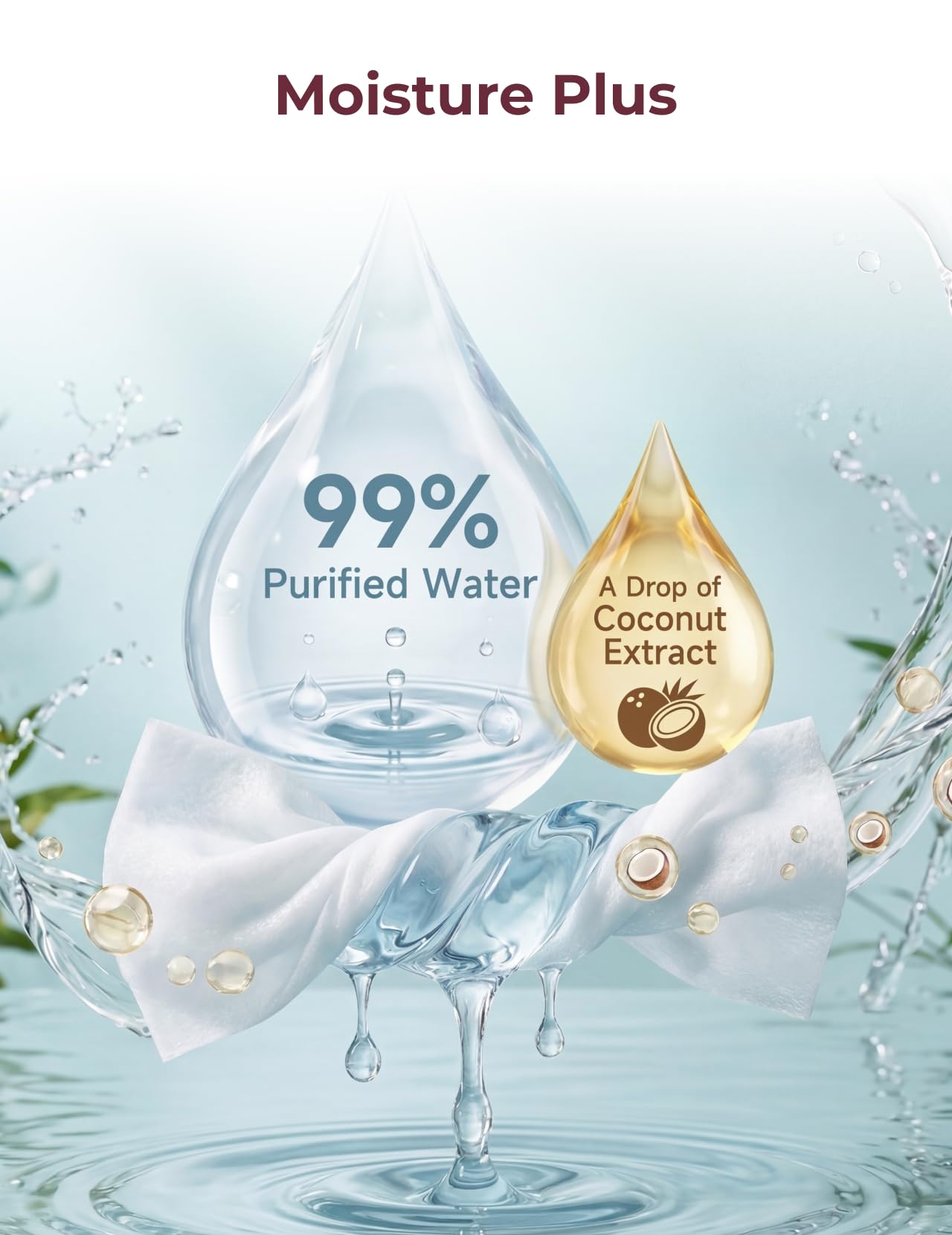 Momcozy etiqueta de ingredientes destaca 99% agua purificada y fórmula limpia