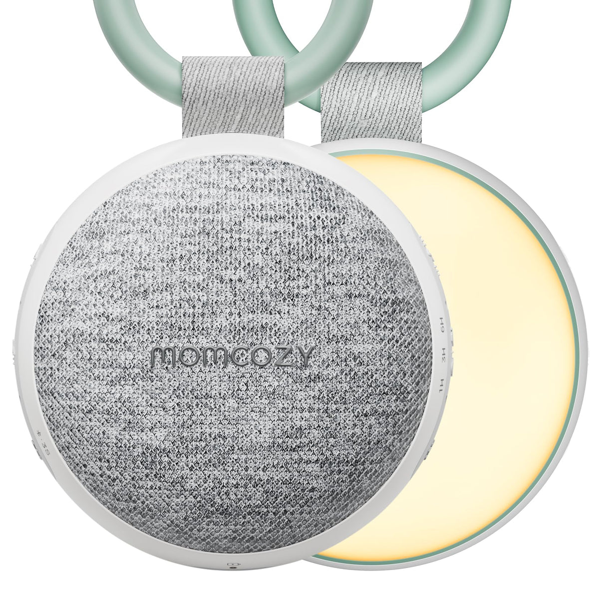 Momcozy vista frontal del dispositivo mostrando controles y diseño práctico