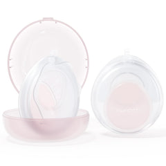 Momcozy vista frontal del conjunto y caja, solución discreta para fugas