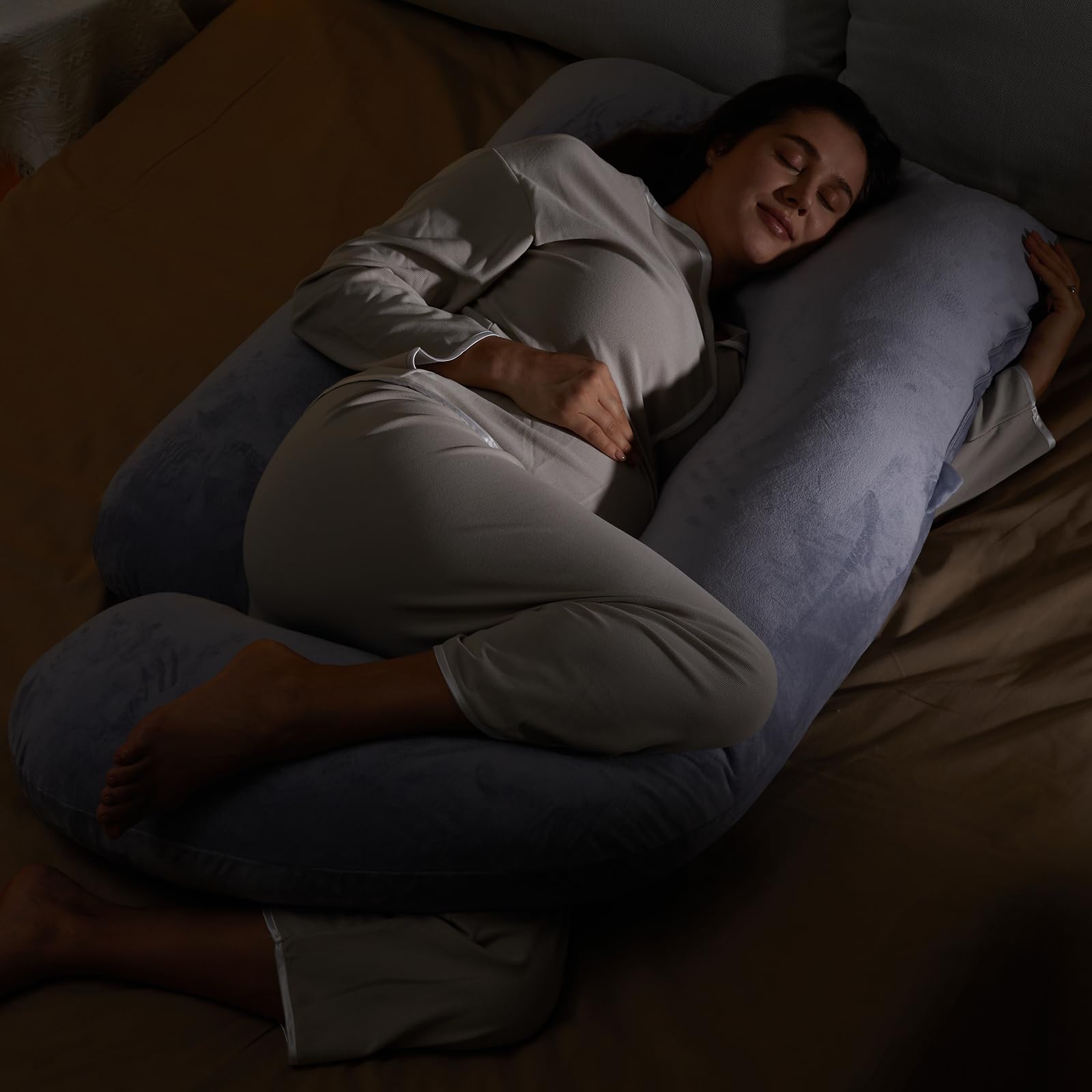 Momcozy next to mattress showing size and scale for bedroom fit