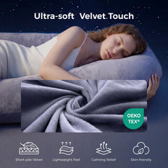 Momcozy demonstrating side sleeping support and improved alignment