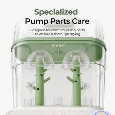 Momcozy soporte para piezas de extractor mostrando su sujeción segura
