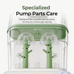 Momcozy soporte para piezas de extractor mostrando su sujeción segura