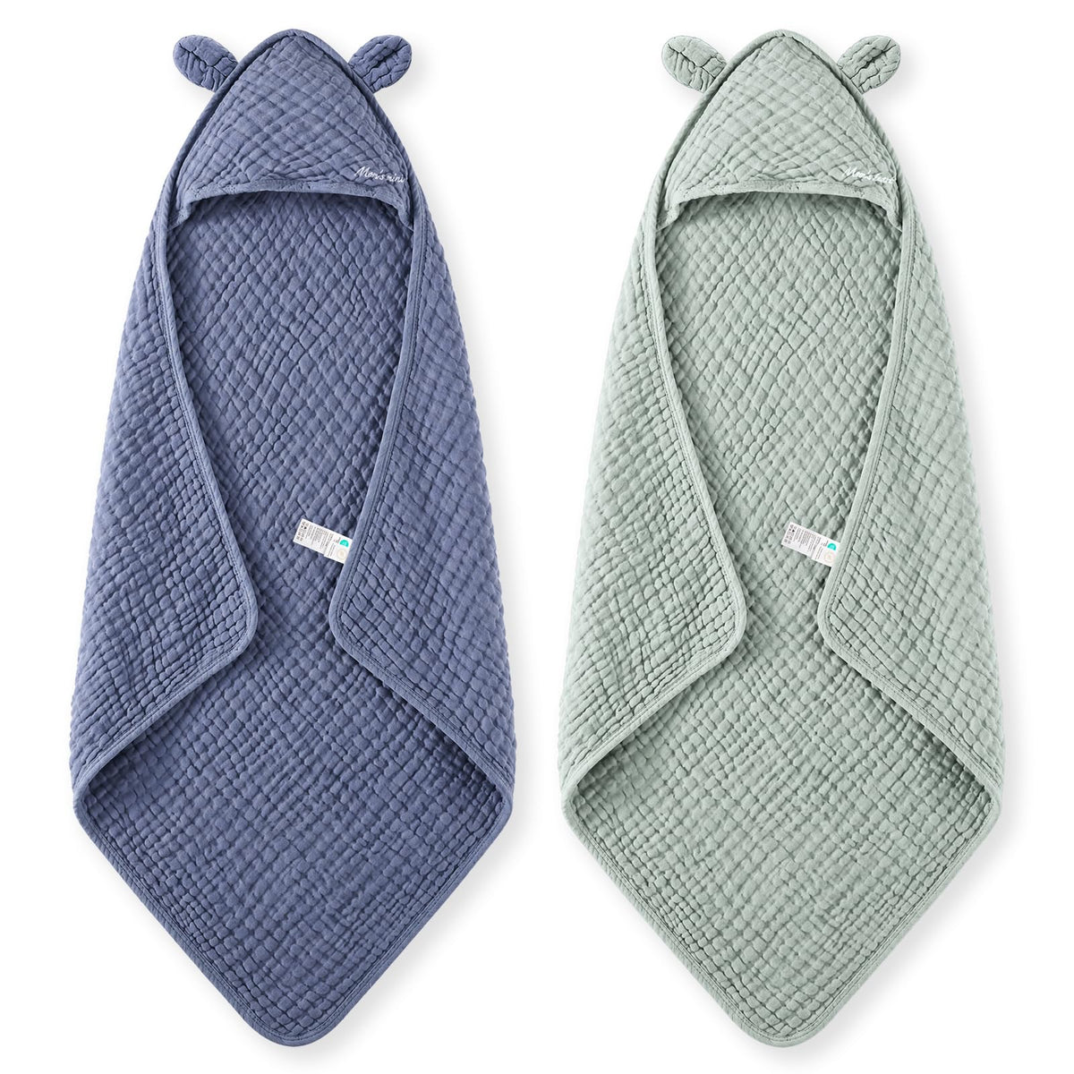 Momcozy toalla con capucha frontal mostrando tamaño y suavidad