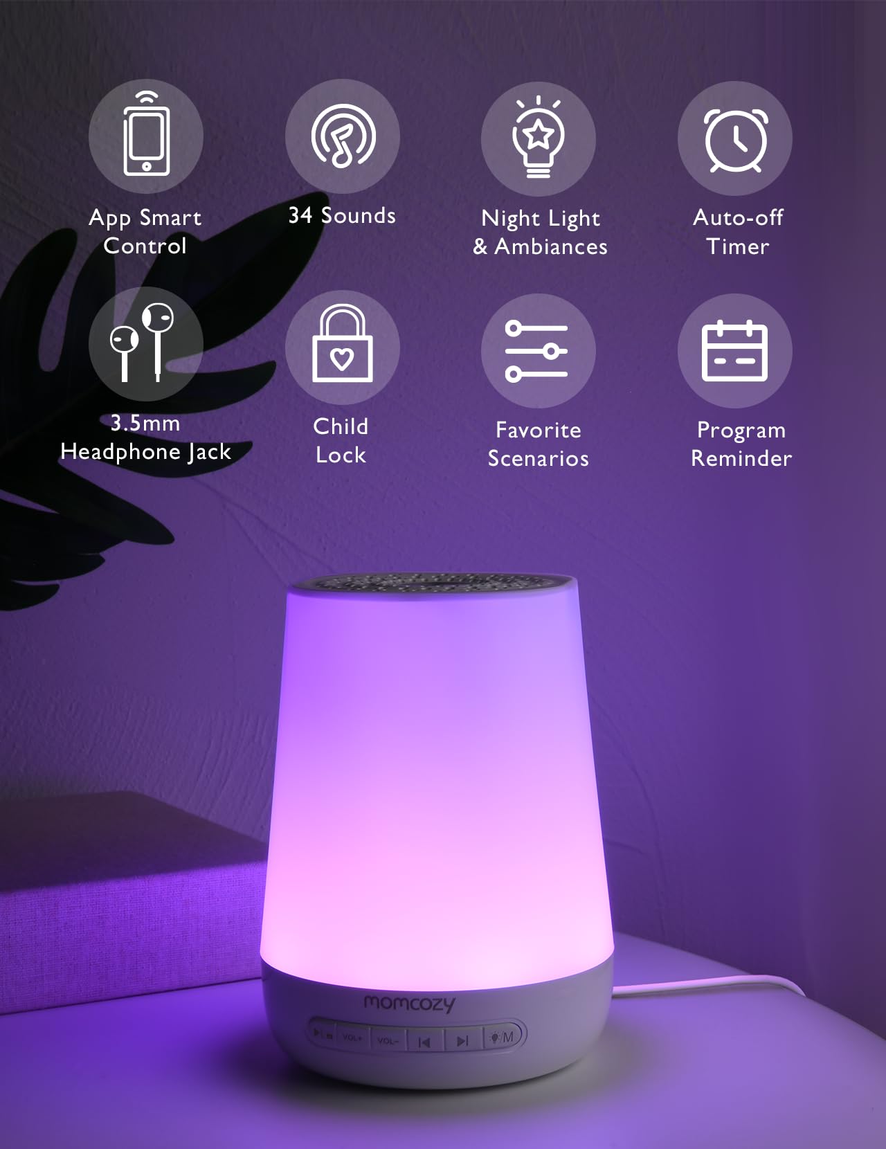 Momcozy close-up of soft-touch control panel, allows easy manual adjustments for parents