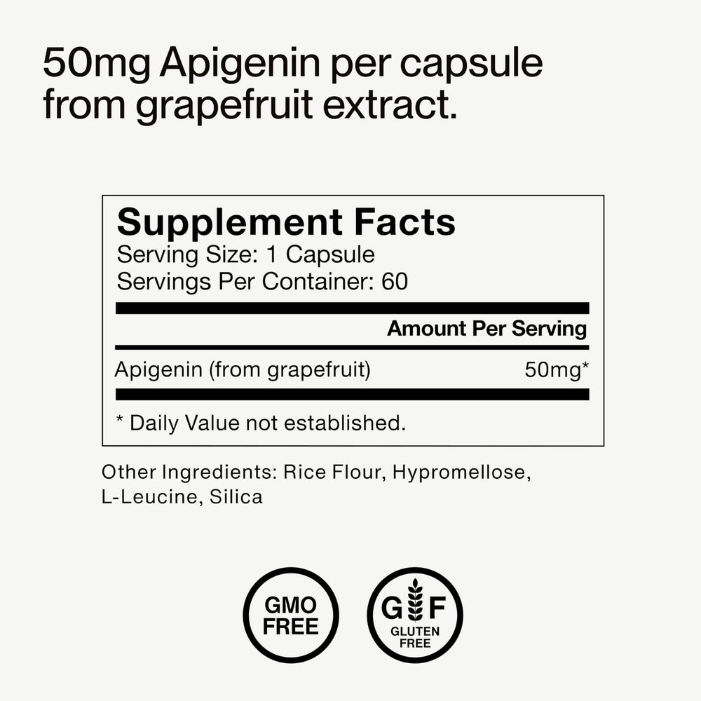 Momentous etiqueta nutricional legible con información de 50 mg por servicio