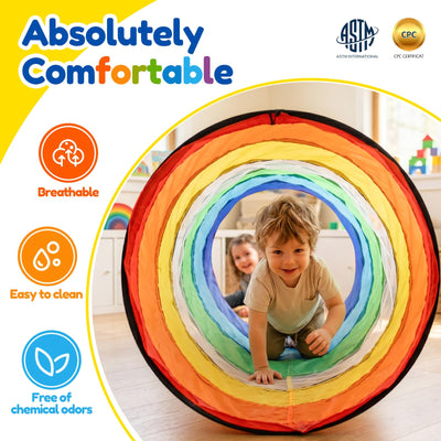 Moncoland collapsed tunnel folded flat for compact easy storage