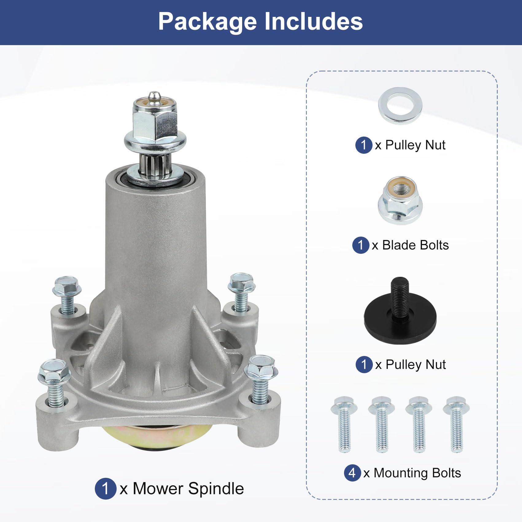 MONKEMON spindle five-point blade mount detail highlighting secure blade attachment