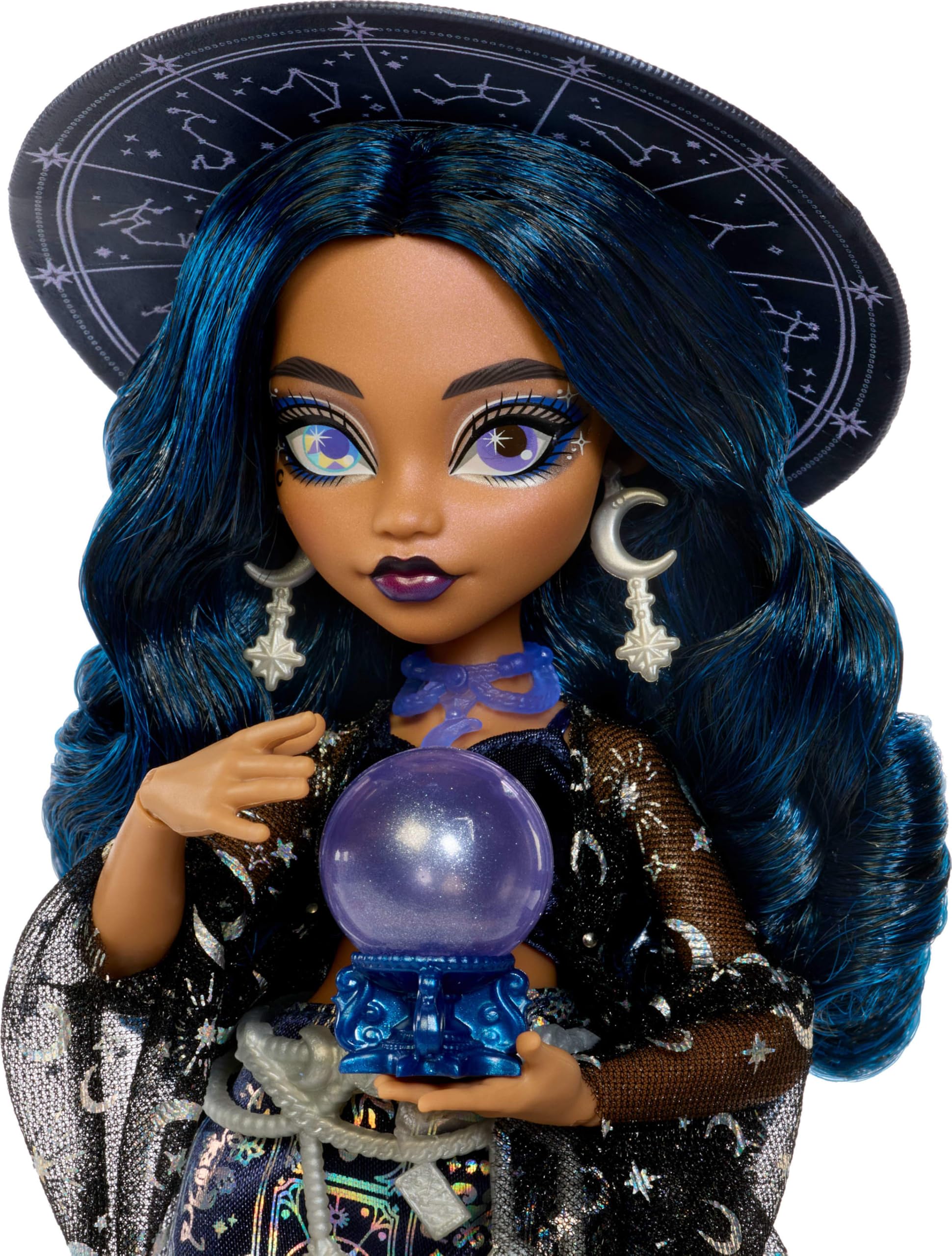 Monster High Claire de Luna accesorios incluyen bola de cristal y bolso lunar