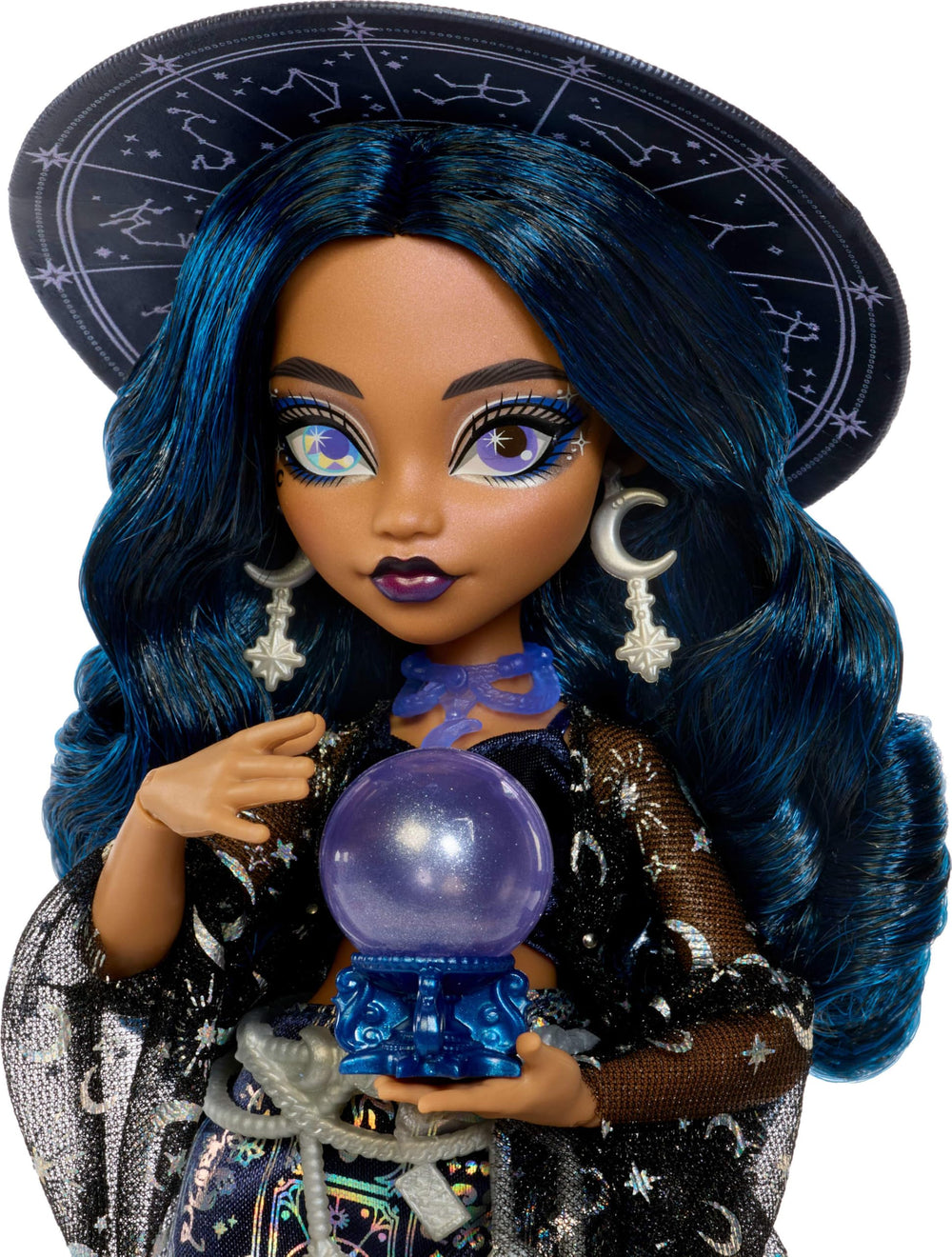Monster High Claire de Luna accesorios incluyen bola de cristal y bolso lunar