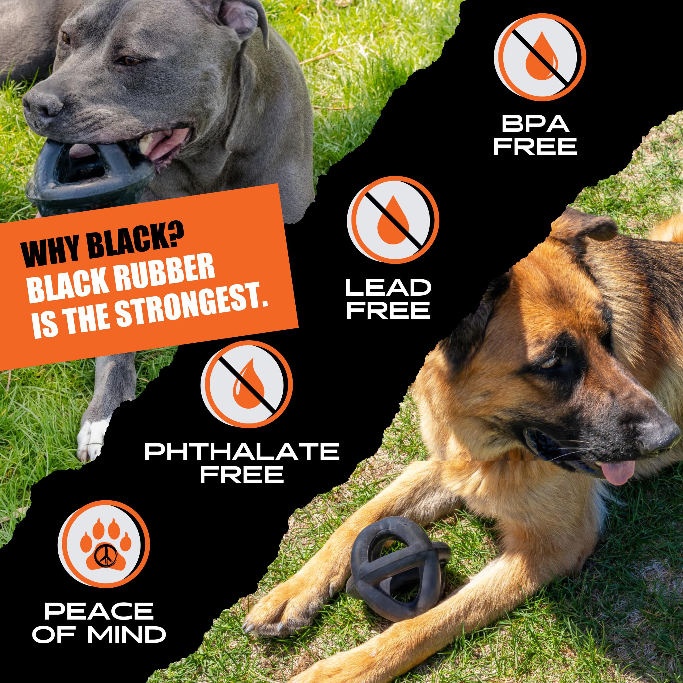 Monster K9 Ring Ball usado por entrenador K-9 para entrenamiento robusto