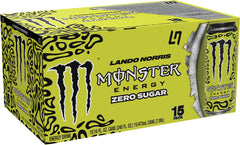 Monster Lando Norris close-up of the can label highlighting vibrant melon yuzu artwork and appeal