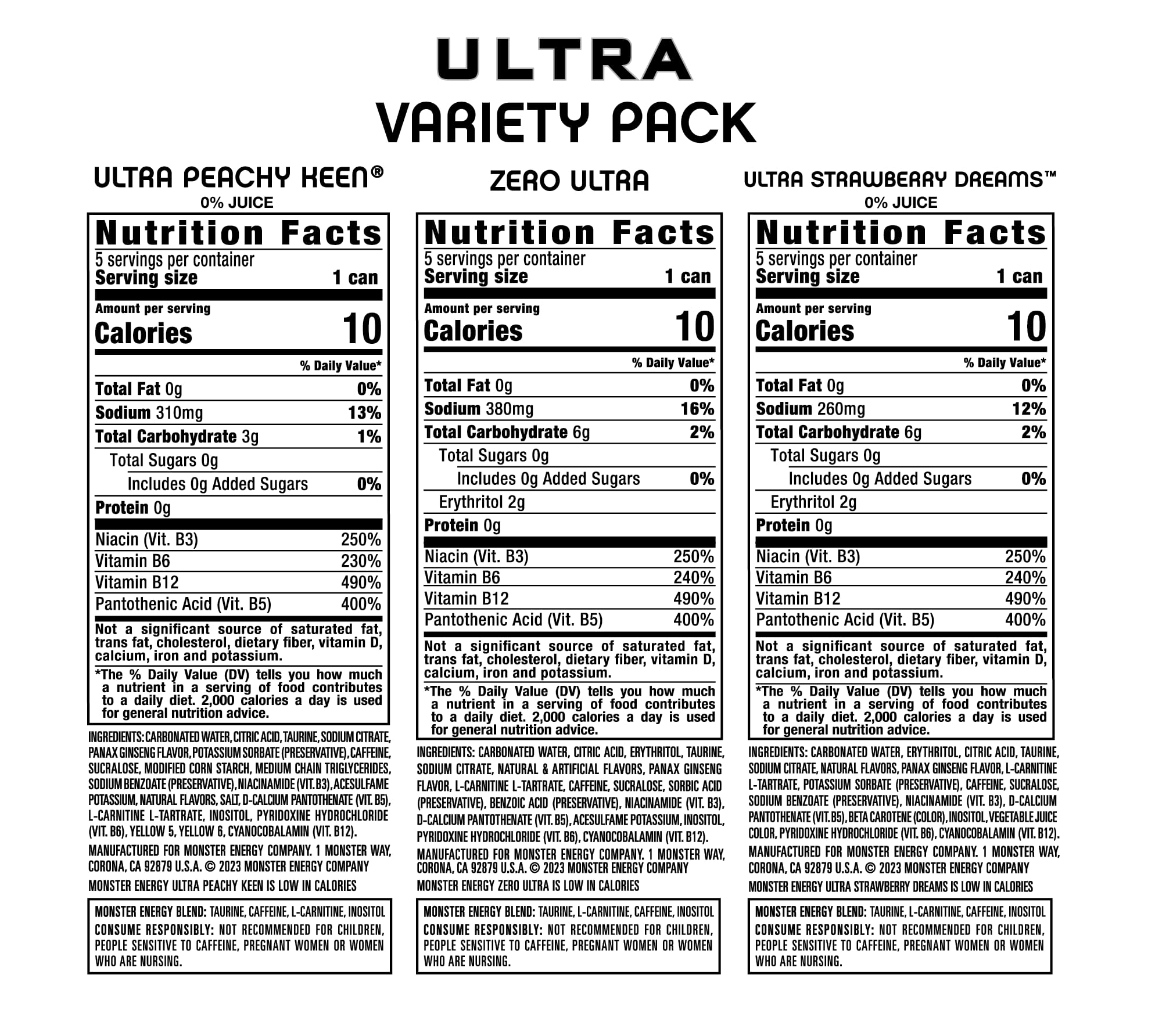 Monster latas en refrigerador estilo vida, listos para consumir y mantener fríos