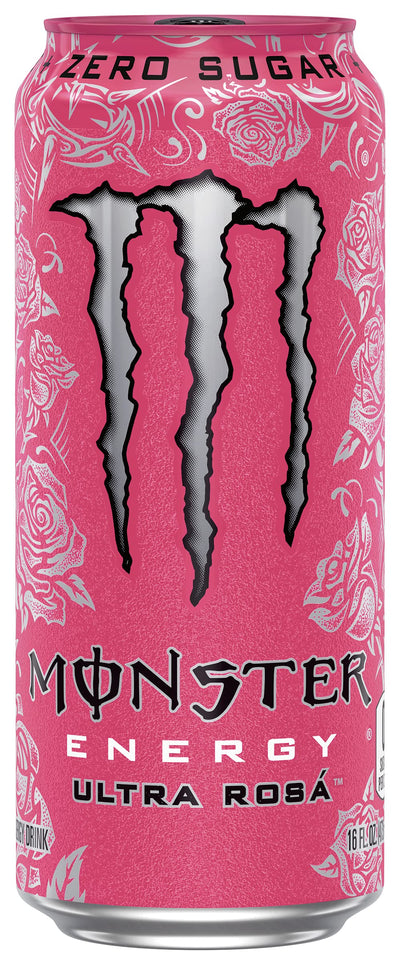 Monster Ultra Rosa close-up of can surface highlighting texture and crisp design benefits