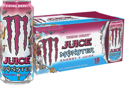 Monster Viking Berry front can showing vibrant berry label and ready-to-drink benefit