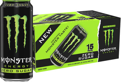 Monster frontal lata 16 oz sin azúcar, presentación pack práctico