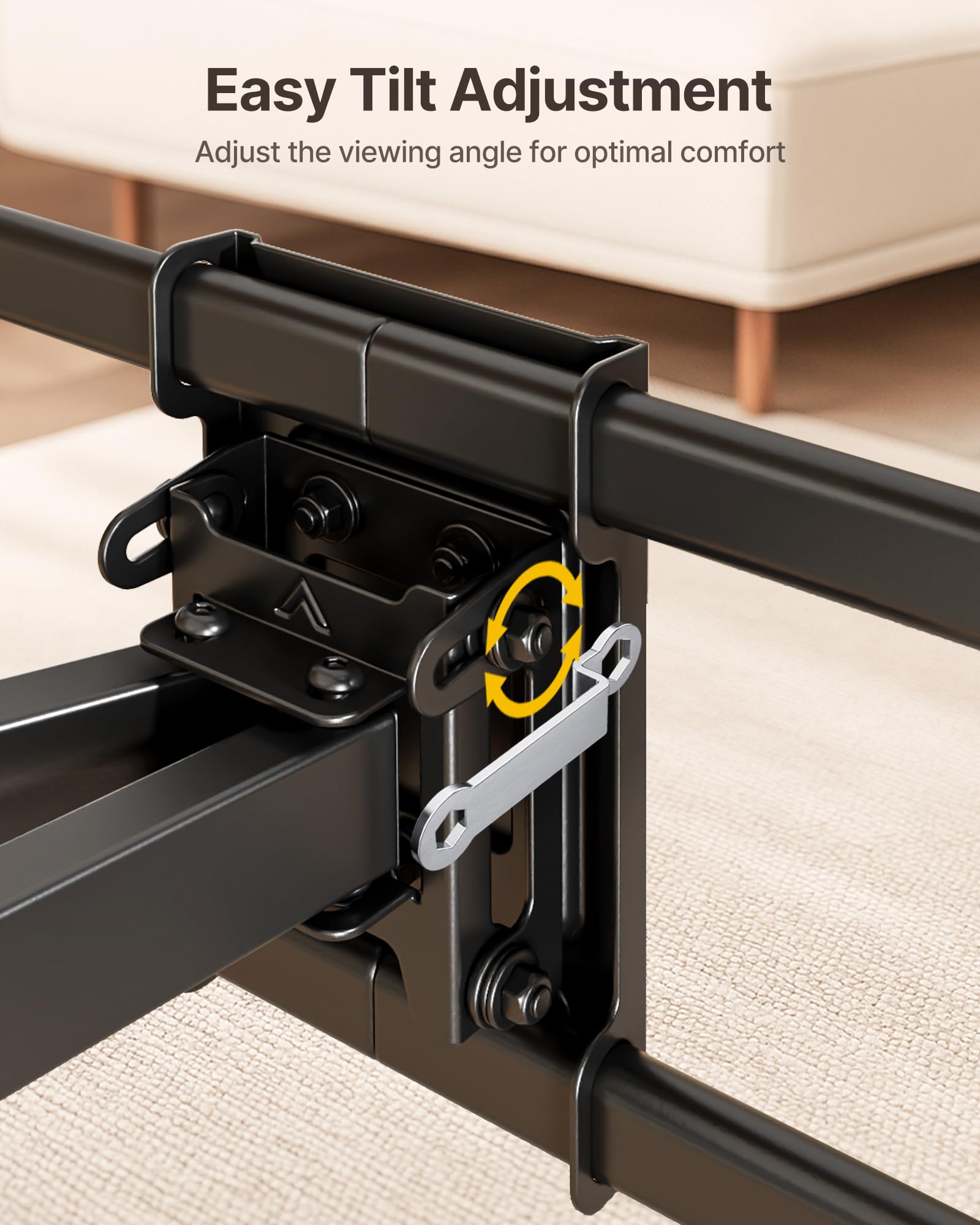 monTEK arm joint close-up highlighting reinforced dual-arm strength