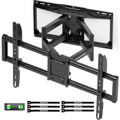 monTEK front view of mounted TV showing clean profile and sturdy hold