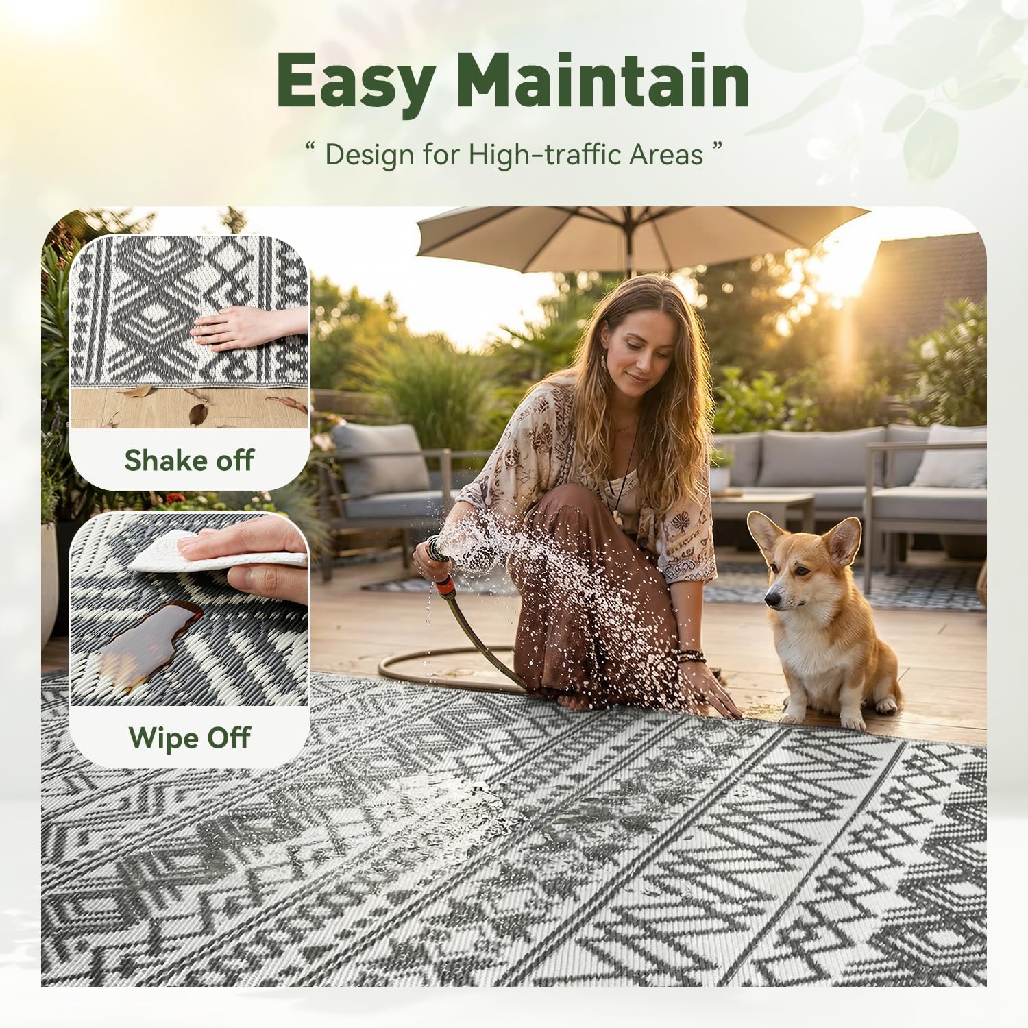 MontVoo lifestyle evening patio scene showing stylish outdoor comfort