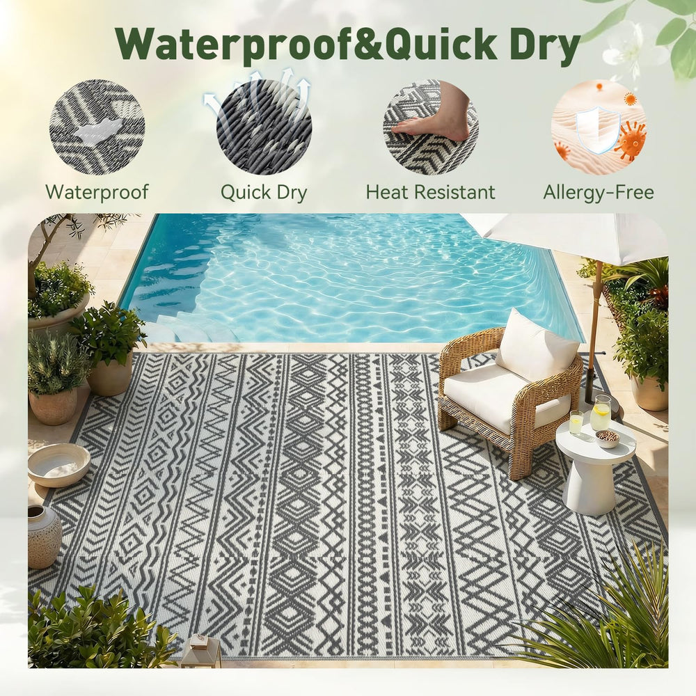 MontVoo reversible rug patterns displayed side by side offering two color options