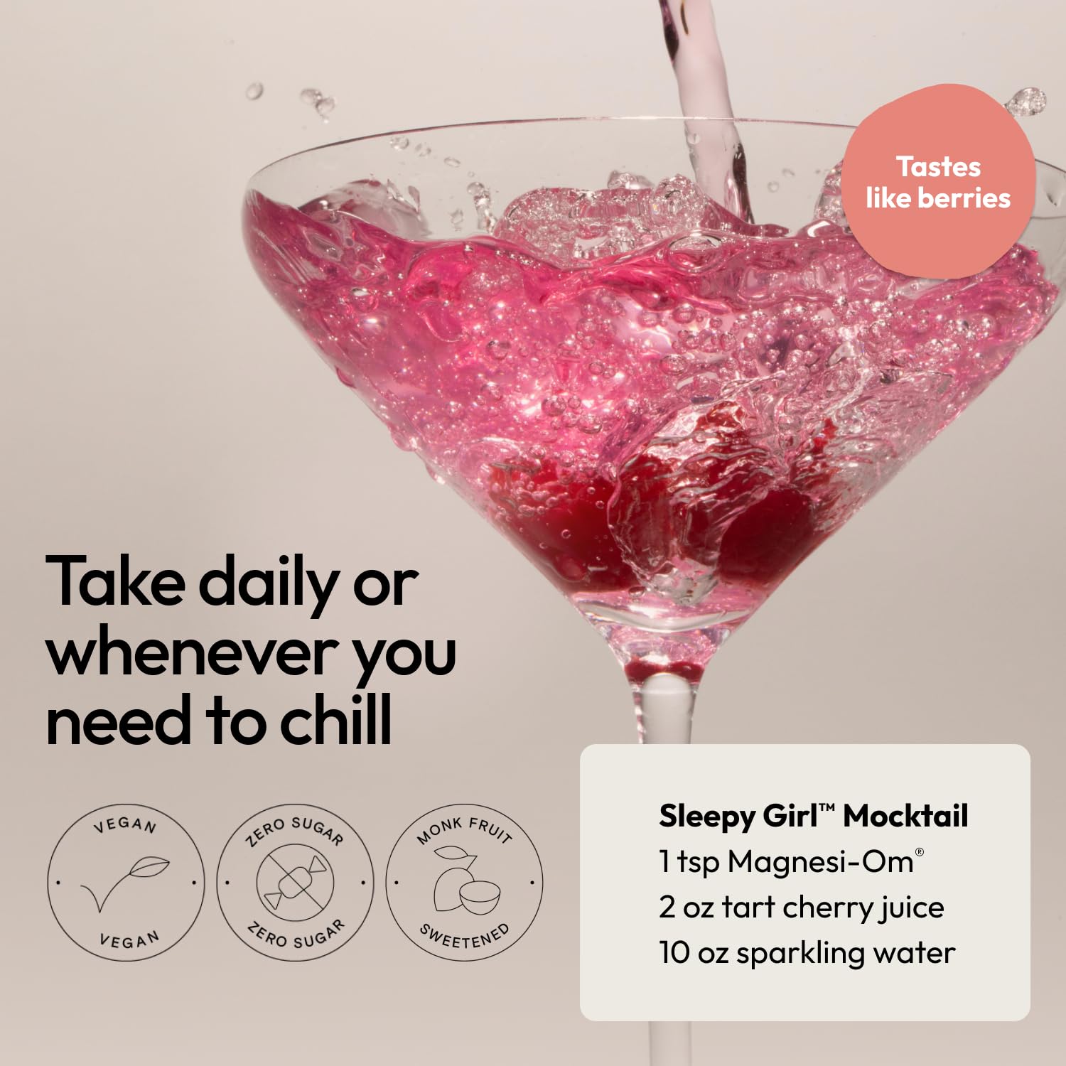 Moon Juice etiqueta nutricional legible con información de magnesio