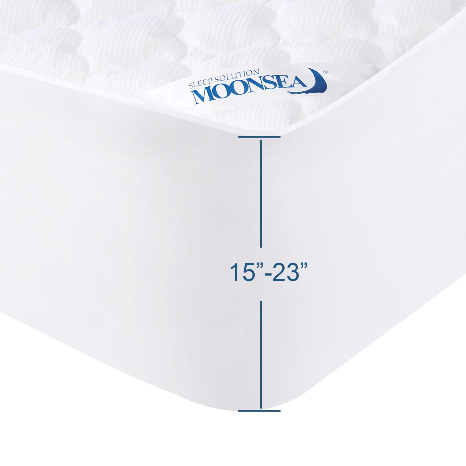 Moonsea topper colocado en cama decorada para mejorar confort y estética