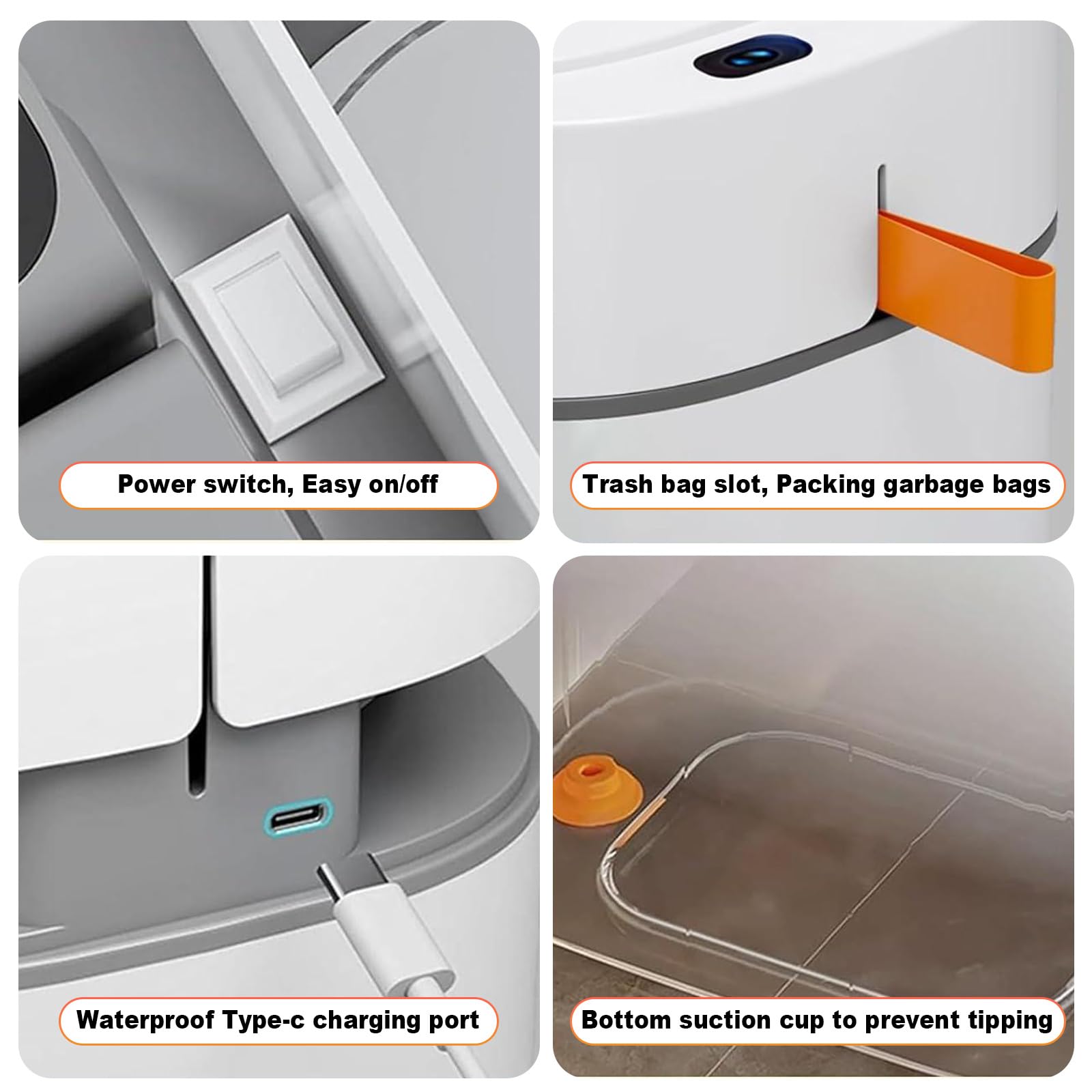 MOPUP interior del cubo y textura plástica, diseño fácil de limpiar