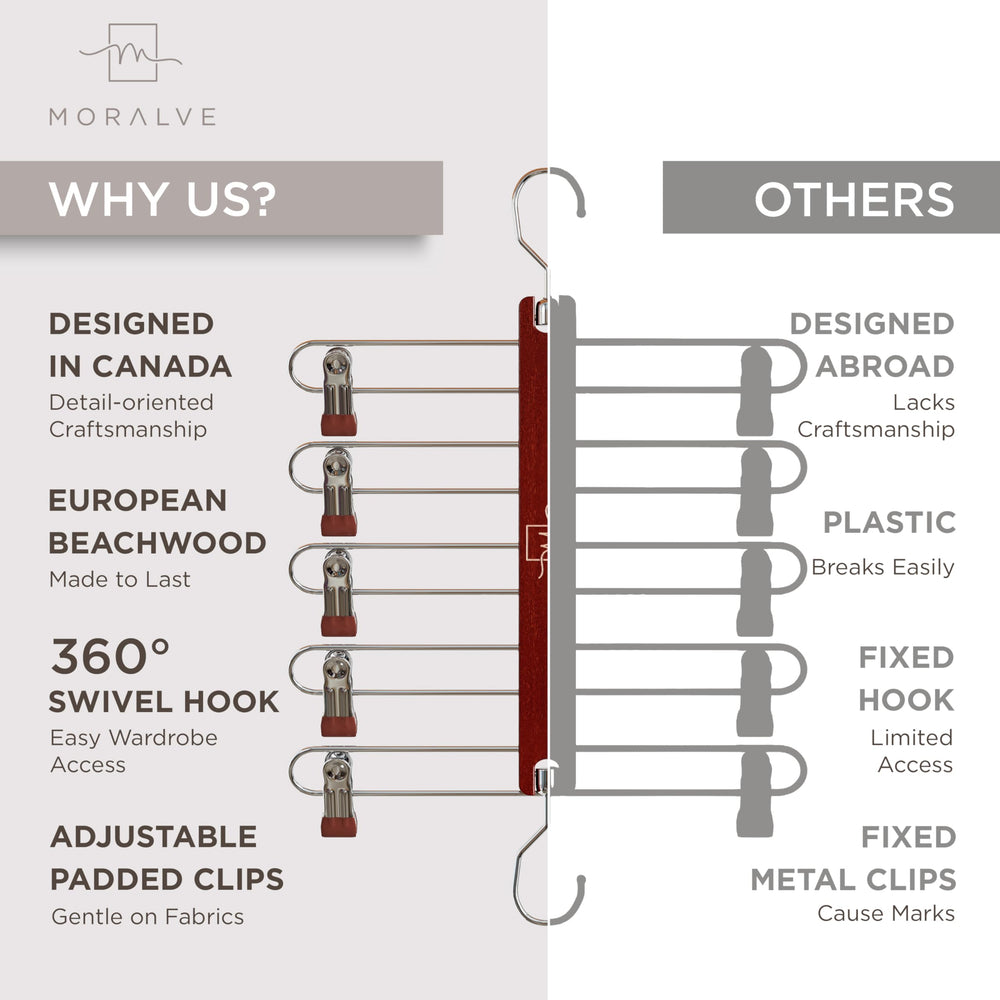 MORALVE vertical mode saving closet space by stacking garments efficiently