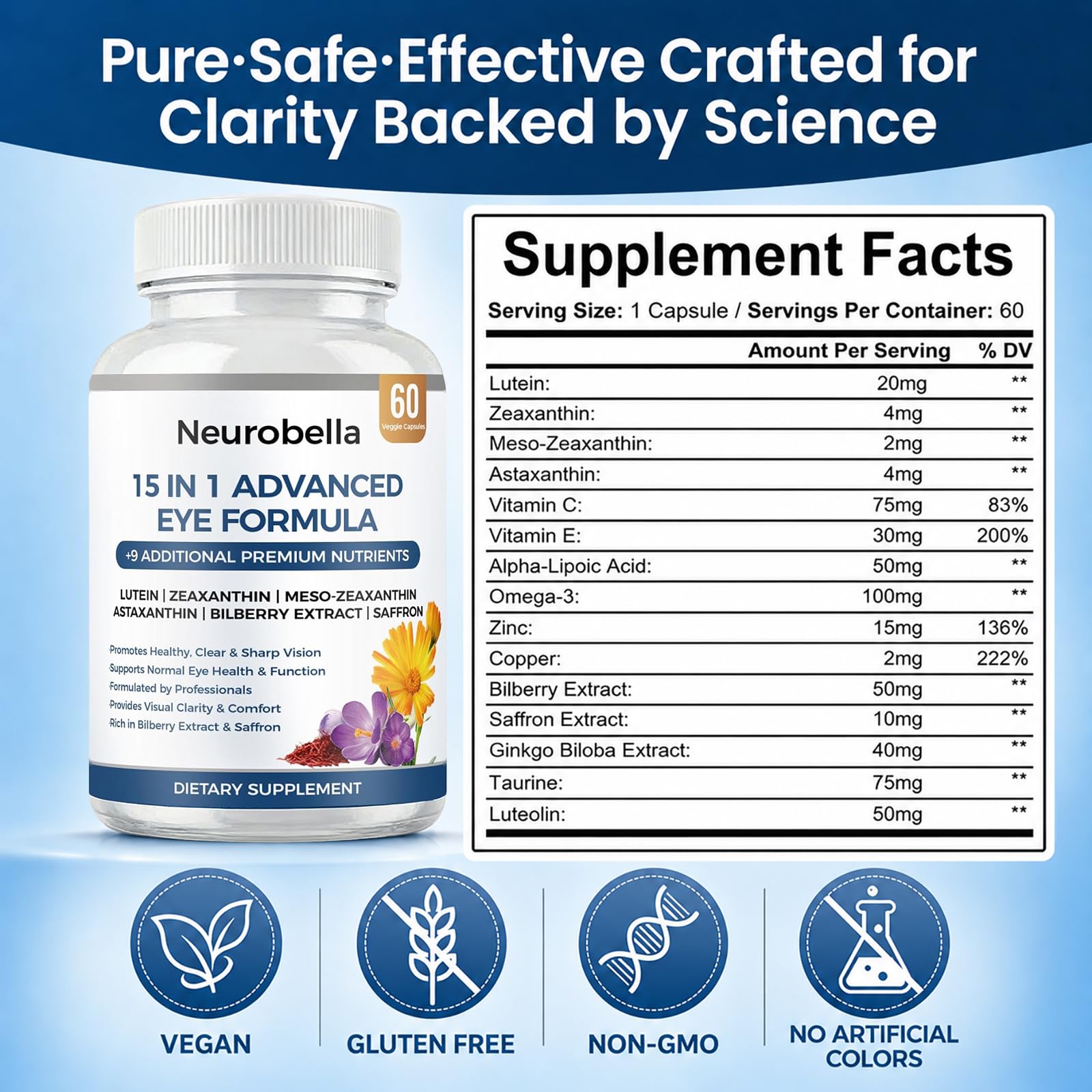 MORANDEE Neurobella etiqueta con información nutricional legible y útil