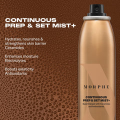 MORPHE spray aplicado sobre rostro demostrando preparación y fijación