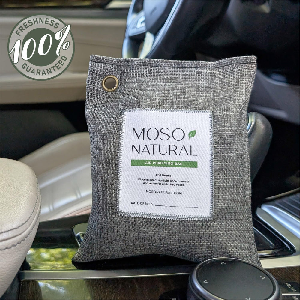 MOSO NATURAL bolsa colgada en armario manteniendo ropa fresca y sin olor