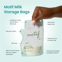 Motif Medical bolsa vacía mostrando interior robusto y material seguro