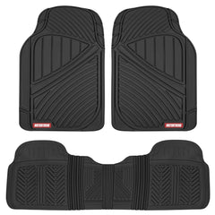 Motor Trend vista frontal de alfombrilla negra protegiendo piso