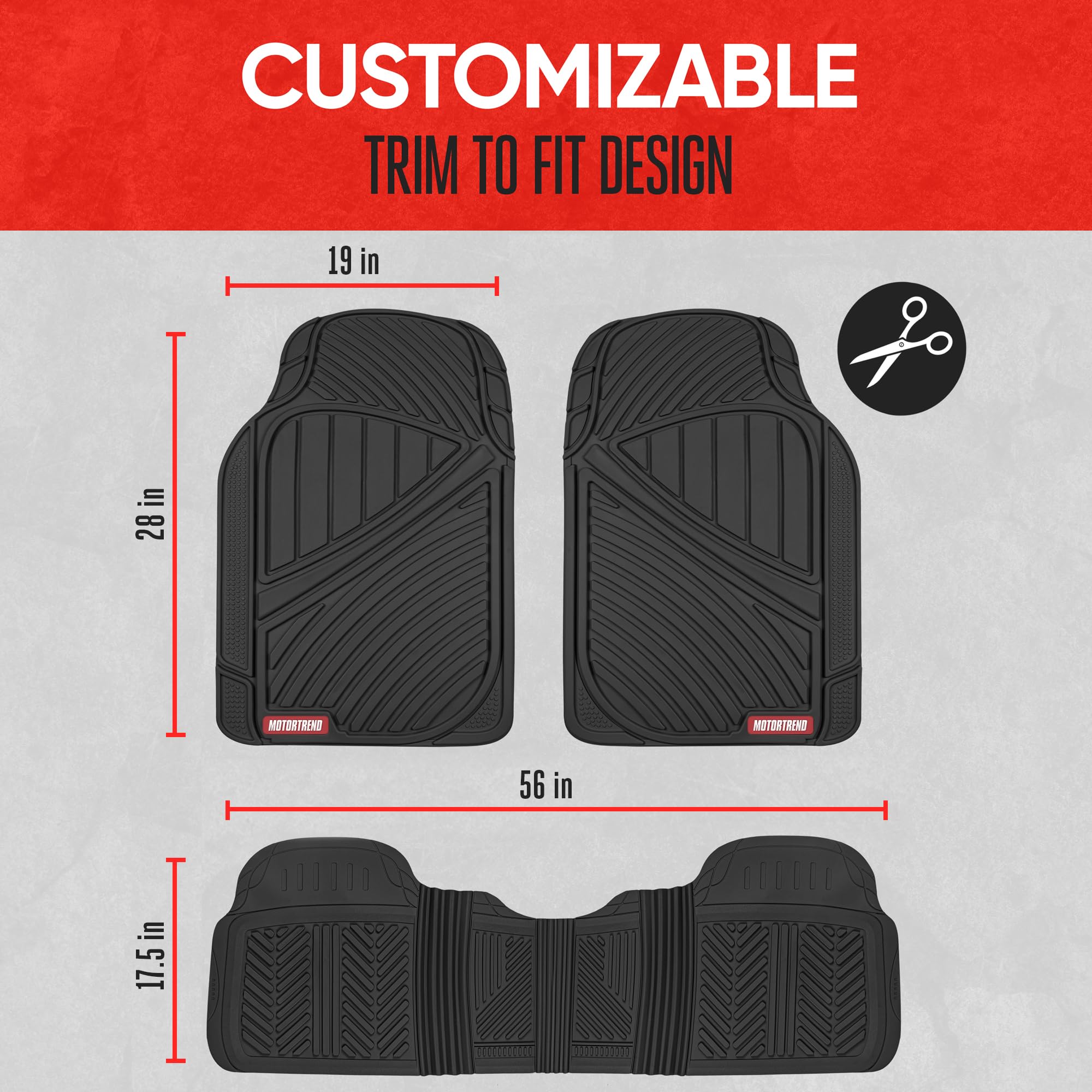 Motor Trend alfombrillas instaladas dentro de un coche, protección diaria