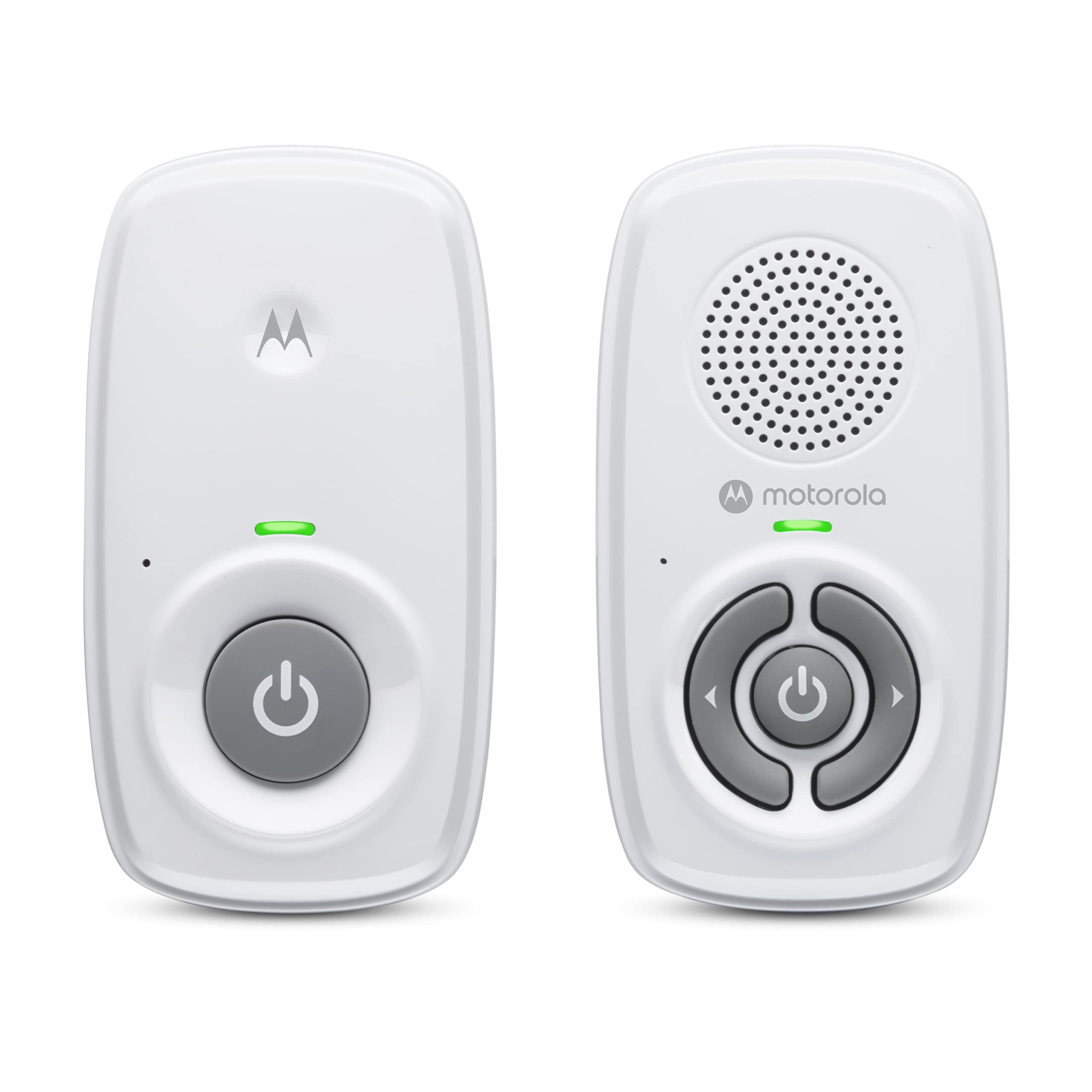Motorola Nursery AM21 frente del monitor mostrando diseño compacto y claridad de controles