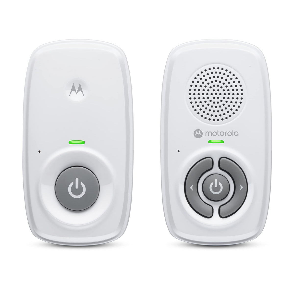 Motorola Nursery AM21 frente del monitor mostrando diseño compacto y claridad de controles