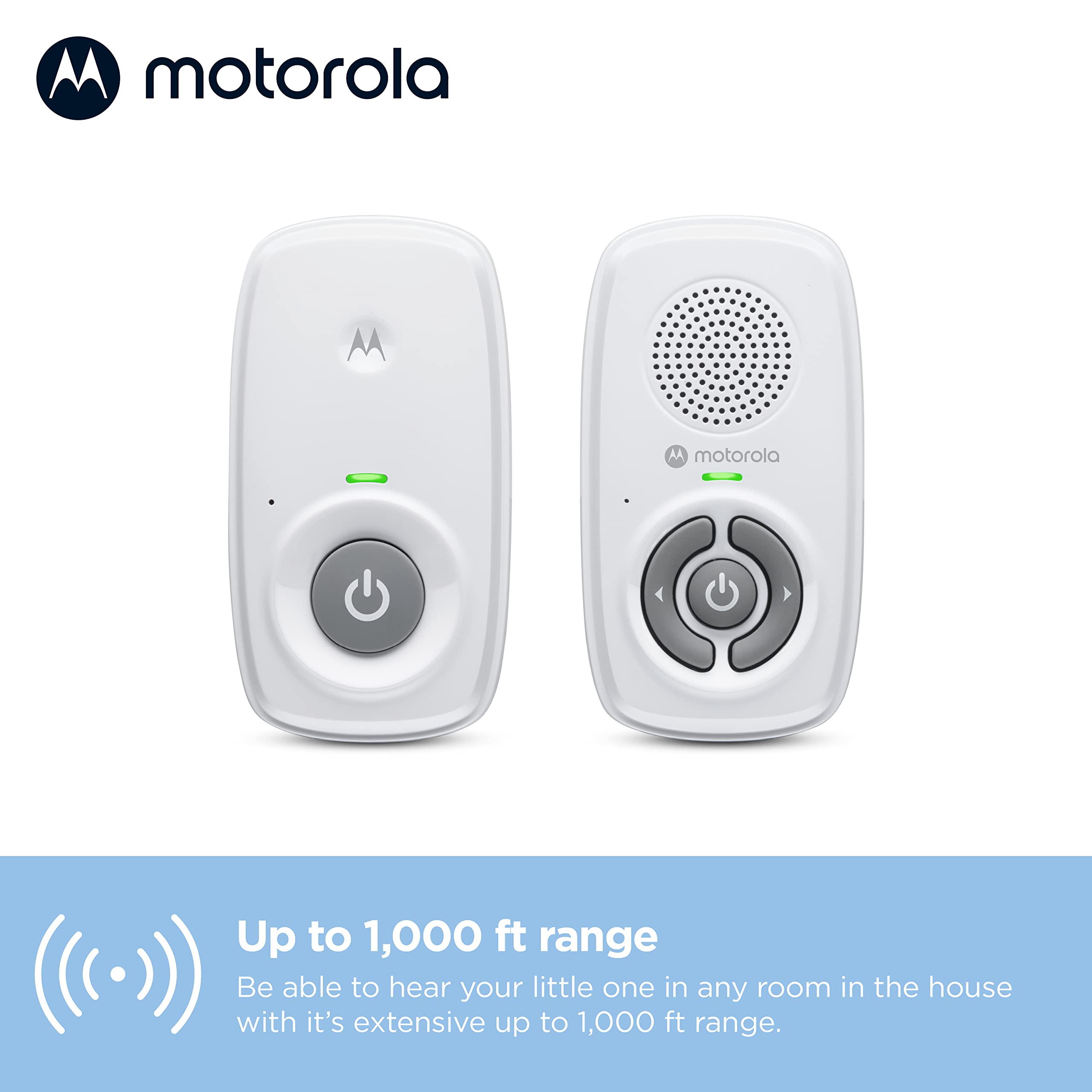Motorola Nursery AM21 unidad parental portátil en mano para movilidad y supervisión fácil