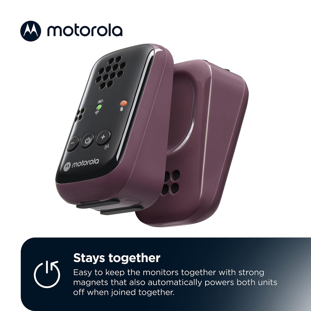 motorola nursery baby unit close-up microphone ensuring clear HD audio monitoring