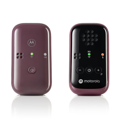 motorola nursery front compact unit showing controls and clear display benefit