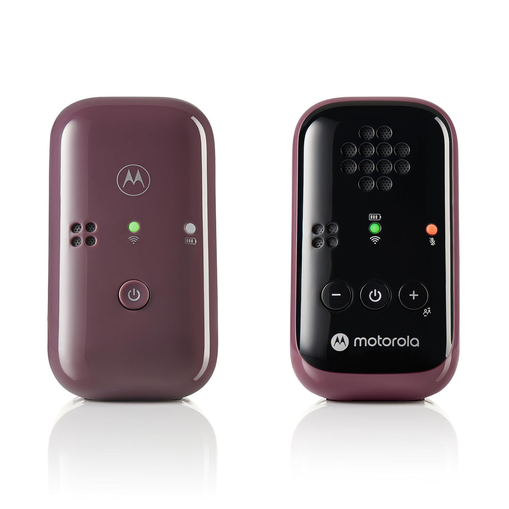 motorola nursery front compact unit showing controls and clear display benefit