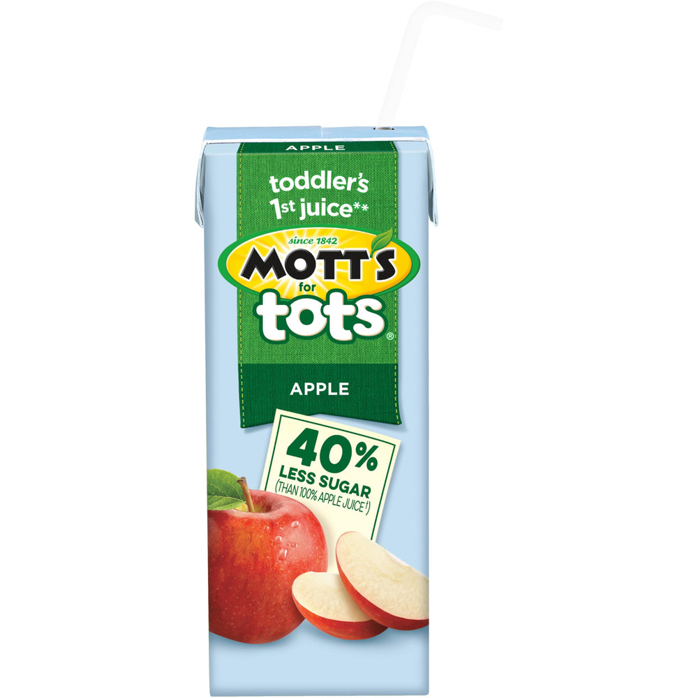 Mott's color y textura del jugo que indica sabor a manzana real